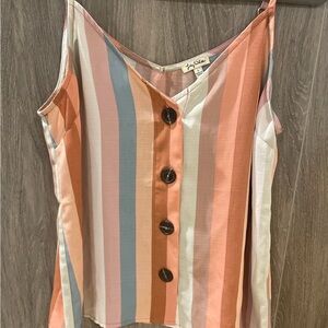 Lily White Multicolor Striped Camisole